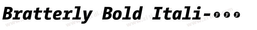 Bratterly Bold Itali字体转换 Bratterly Bold Itali字体转换